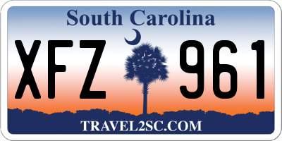 SC license plate XFZ961
