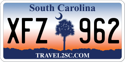 SC license plate XFZ962