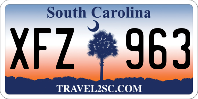 SC license plate XFZ963