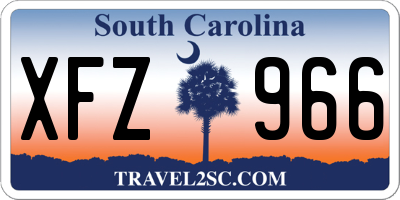 SC license plate XFZ966