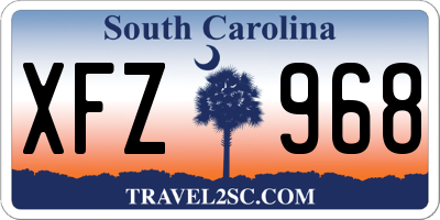SC license plate XFZ968