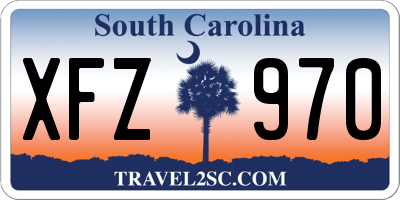 SC license plate XFZ970