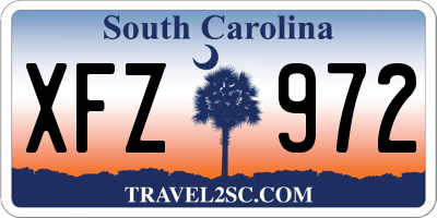 SC license plate XFZ972