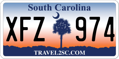 SC license plate XFZ974