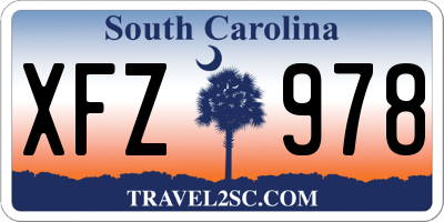 SC license plate XFZ978