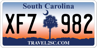 SC license plate XFZ982