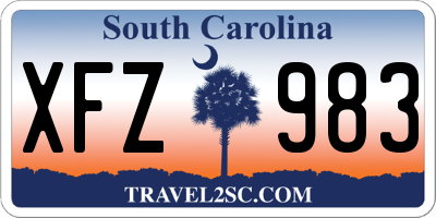 SC license plate XFZ983