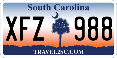 SC license plate XFZ988
