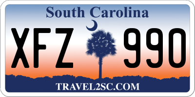 SC license plate XFZ990