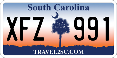 SC license plate XFZ991