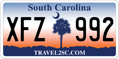 SC license plate XFZ992