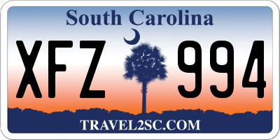 SC license plate XFZ994