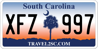 SC license plate XFZ997