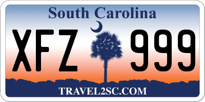 SC license plate XFZ999