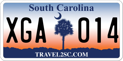 SC license plate XGA014