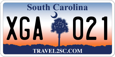 SC license plate XGA021