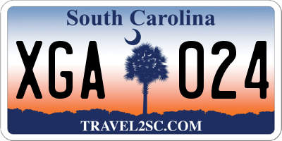 SC license plate XGA024