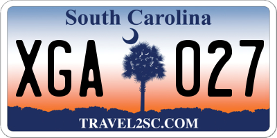 SC license plate XGA027