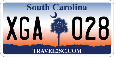 SC license plate XGA028