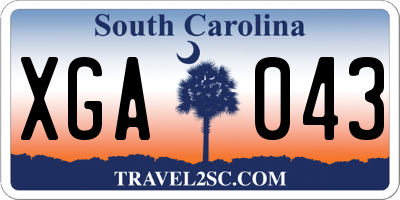 SC license plate XGA043
