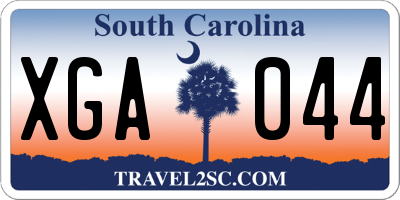 SC license plate XGA044