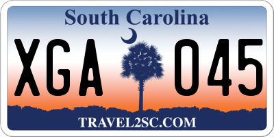 SC license plate XGA045