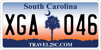 SC license plate XGA046