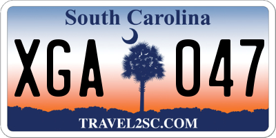 SC license plate XGA047