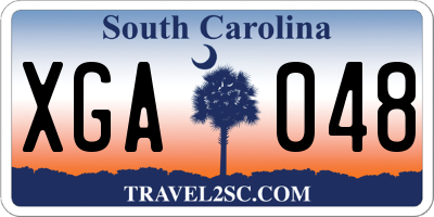 SC license plate XGA048