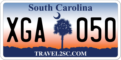 SC license plate XGA050