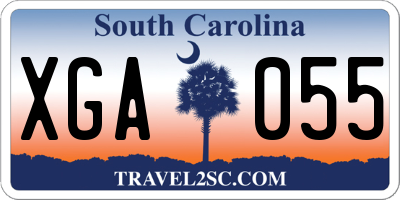 SC license plate XGA055