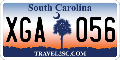 SC license plate XGA056