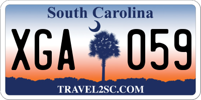 SC license plate XGA059