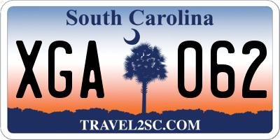 SC license plate XGA062