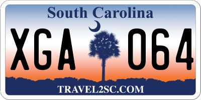SC license plate XGA064