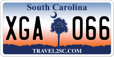 SC license plate XGA066