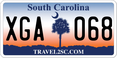 SC license plate XGA068
