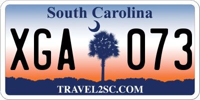 SC license plate XGA073