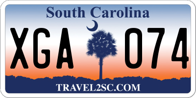 SC license plate XGA074