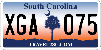 SC license plate XGA075