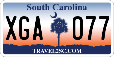 SC license plate XGA077