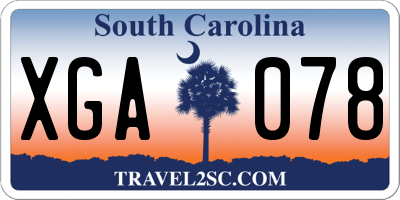 SC license plate XGA078