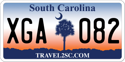SC license plate XGA082