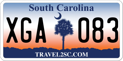 SC license plate XGA083