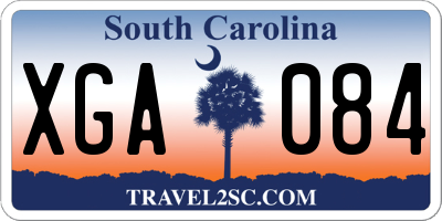 SC license plate XGA084