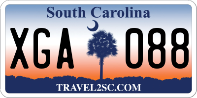 SC license plate XGA088