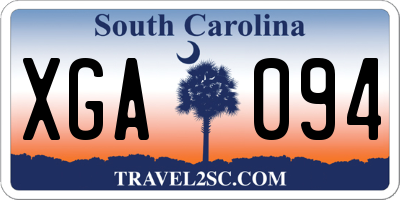 SC license plate XGA094