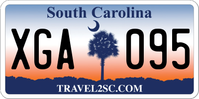 SC license plate XGA095