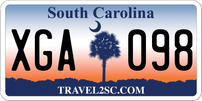 SC license plate XGA098
