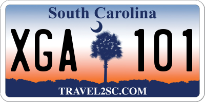 SC license plate XGA101